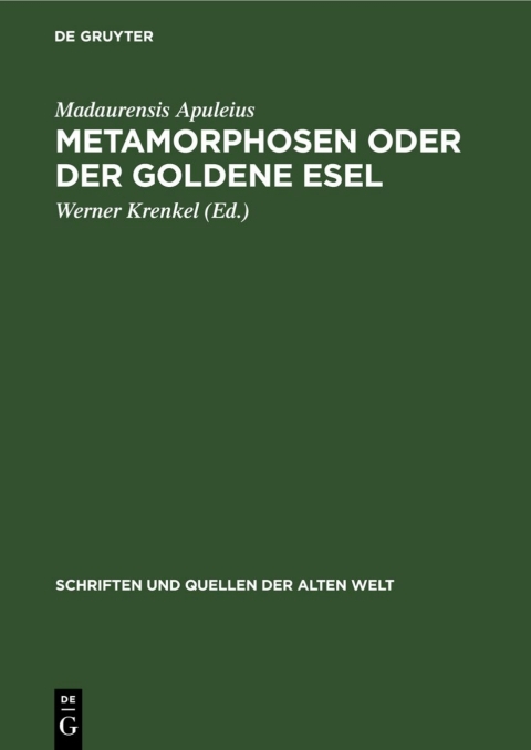 Cover image for book Metamorphosen oder der Goldene Esel