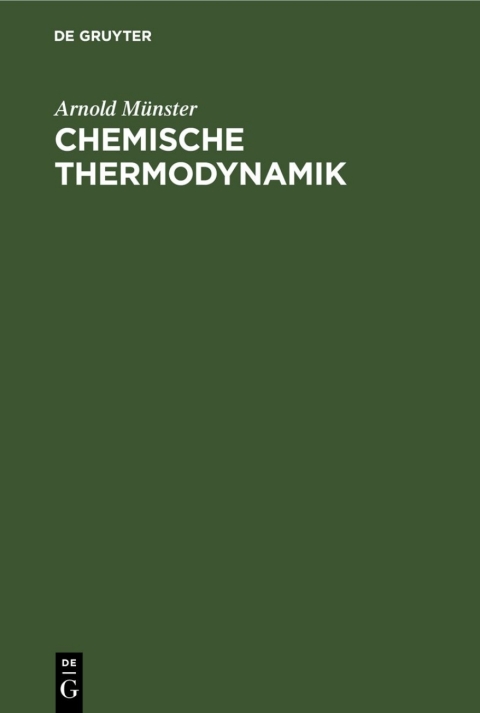 Cover image for book Chemische Thermodynamik