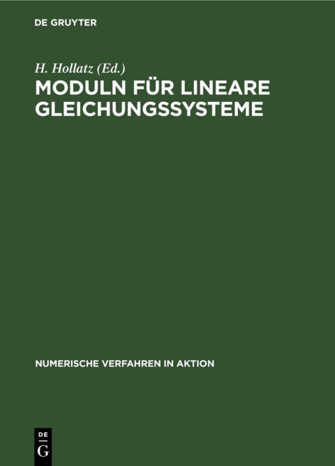 Cover image for book Moduln für lineare Gleichungssysteme
