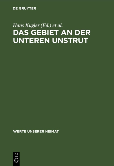 Cover image for book Das Gebiet an der unteren Unstrut