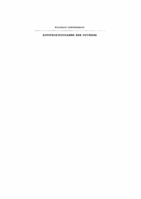 Cover image for book Konstruktionslehre der Getriebe