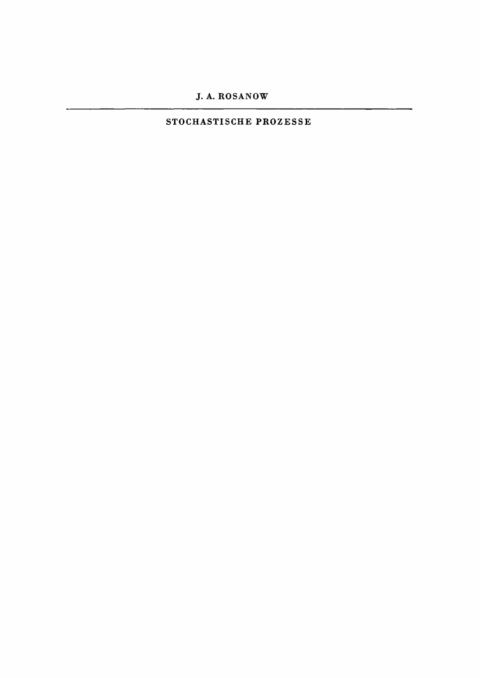 Cover image for book Stochastische Prozesse