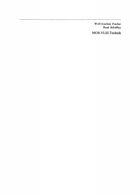 Cover image for book MOS-VLSI-Technik