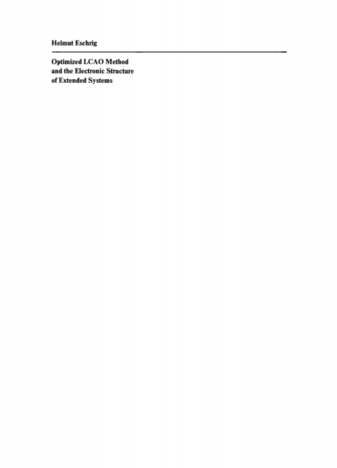 Optimized LCAO Method and the Electronic Structure of Extended Systems 