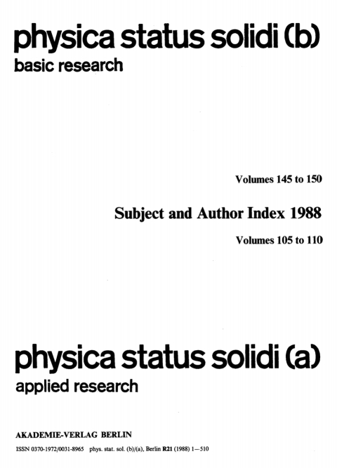 Cover image for book Subject and Author Index 1988