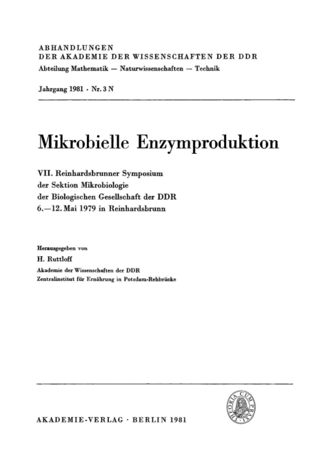 Cover image for book Mikrobielle Enzymproduktion