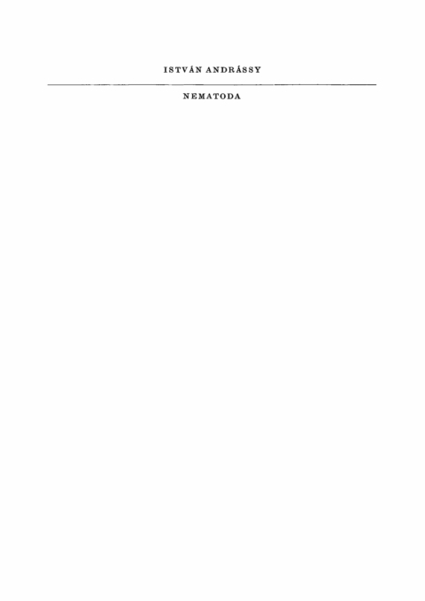 Cover image for book Klasse Nematoda