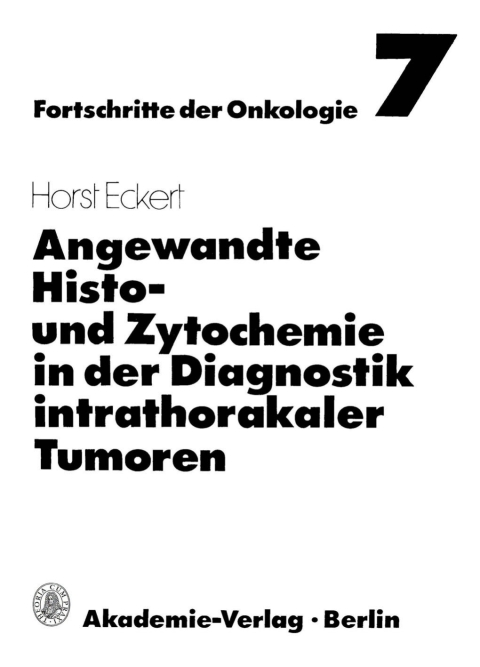 Cover image for book Angewandte Histo- und Zytochemie in der Diagnostik intrathorakaler Tumoren