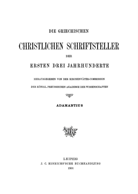 Cover image for book Der Dialog des Adamantius