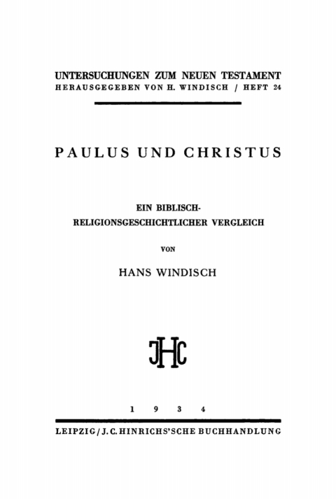 Cover image for book Paulus und Christus