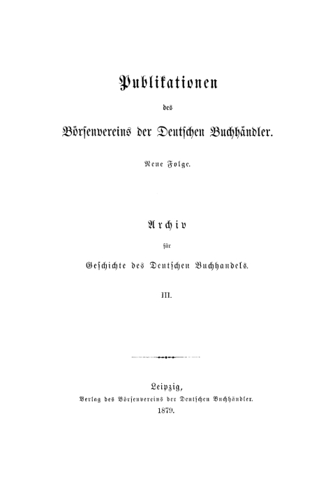 Cover image for book Publikationen des Börsenvereins der Deutschen Buchhändler. Band 3