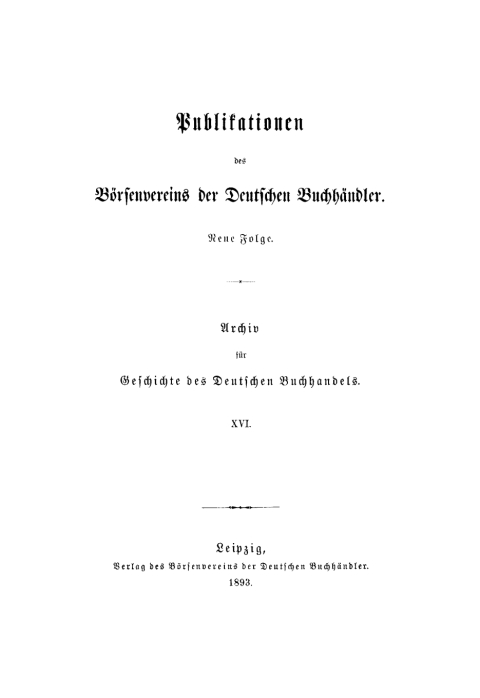 Cover image for book Publikationen des Börsenvereins der Deutschen Buchhändler. Band 16