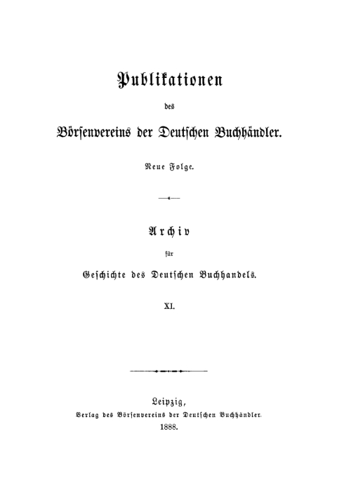 Cover image for book Publikationen des Börsenvereins der Deutschen Buchhändler. Band 11