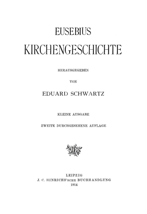 Cover image for book Eusebius Kirchengeschichte