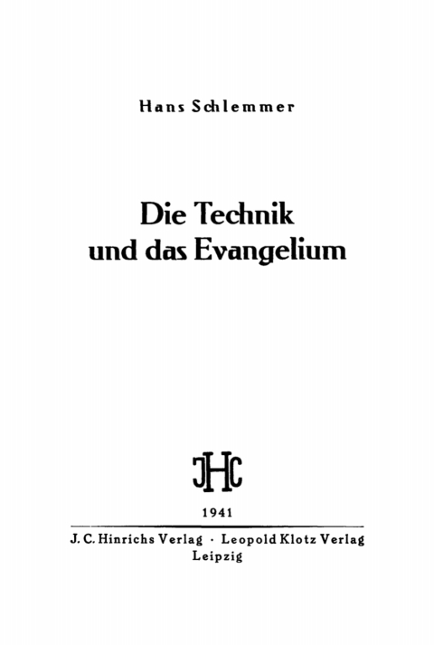 Cover image for book Die Technik und das Evangelium