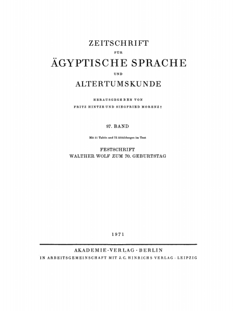 Cover image for book Festschrift Walther Wolf zum 70. Geburtstag