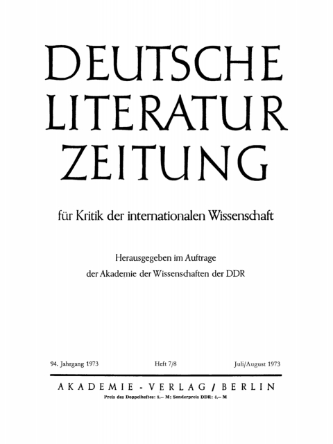 Cover image for book Juli/August 1973