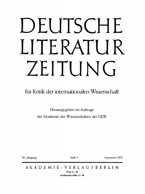 Cover image for book September 1973