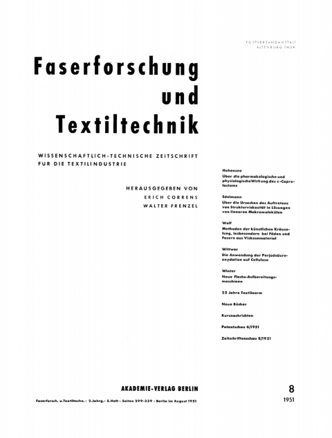 Cover image for book August 1951