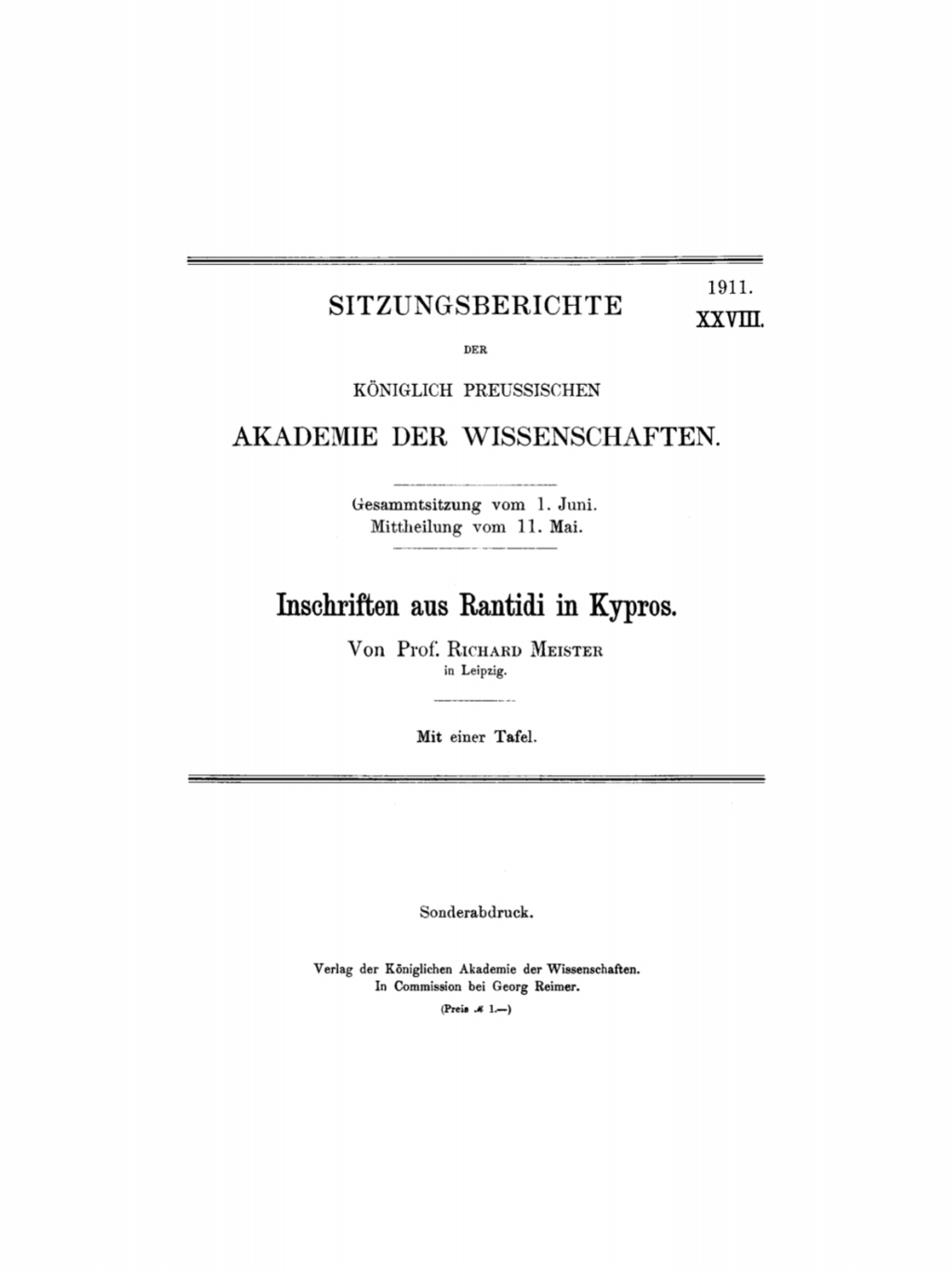 Page Fidelity Inschriften aus Rantidi in Kypros; $148.73