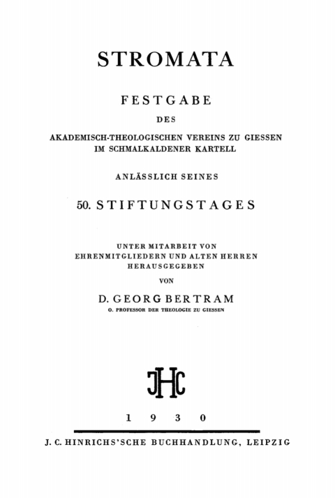 Cover image for book Stromata