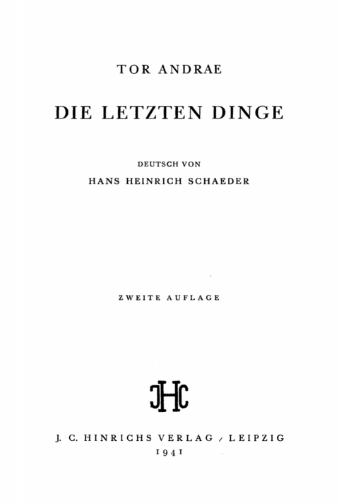 Cover image for book Die Letzten Dinge