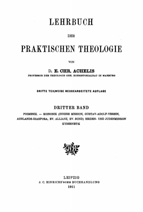 Cover image for book Poimenik, Koinonik (Innere Mission, Gustav-Adolf-Verein, Auslands-Diaspora, Ev. Allianz, Ev. Bund), Heiden- und Judenmission, Kybernetik
