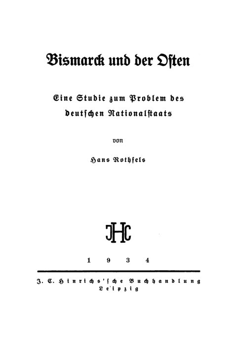 Cover image for book Bismarck und der Osten