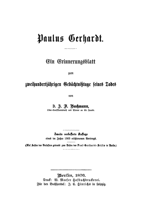 Cover image for book Paulus Gerhardt