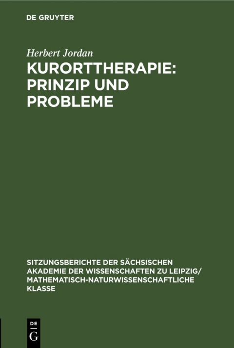 Cover image for book Kurorttherapie: Prinzip und Probleme