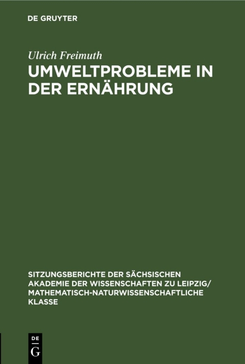 Cover image for book Umweltprobleme in der Ernährung