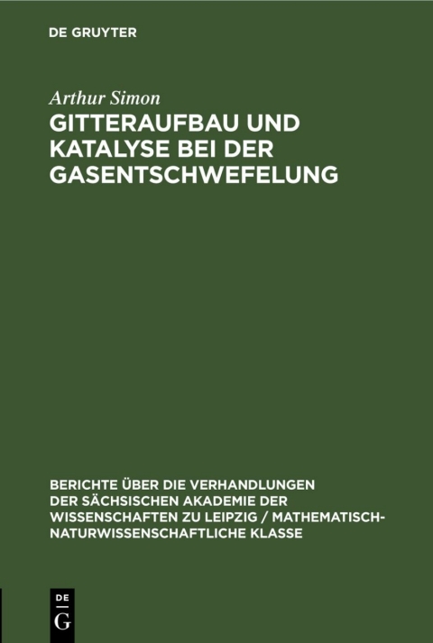 Cover image for book Gitteraufbau und Katalyse bei der Gasentschwefelung