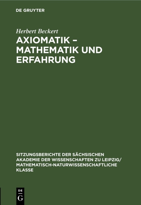 Cover image for book Axiomatik – Mathematik und Erfahrung