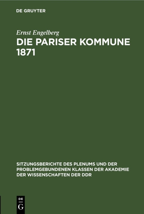 Cover image for book Die Pariser Kommune 1871
