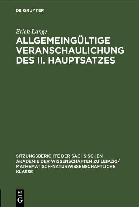 Cover image for book Allgemeingültige Veranschaulichung des II. Hauptsatzes