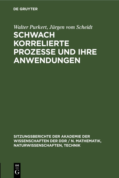 Cover image for book Schwach korrelierte Prozesse und ihre Anwendungen