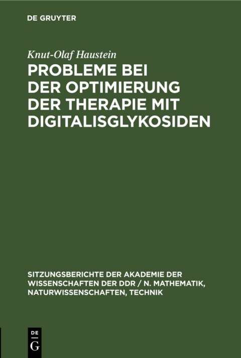 Cover image for book Probleme bei der Optimierung der Therapie mit Digitalisglykosiden
