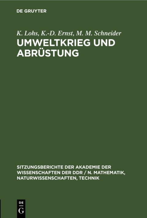 Cover image for book Umweltkrieg und Abrüstung