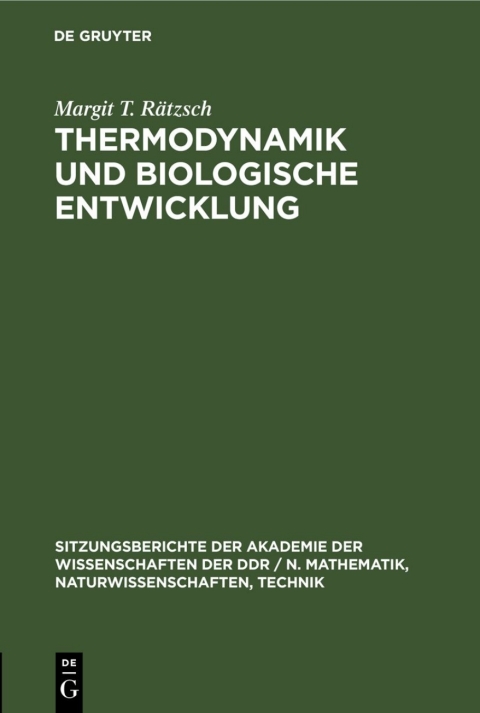 Cover image for book Thermodynamik und biologische Entwicklung