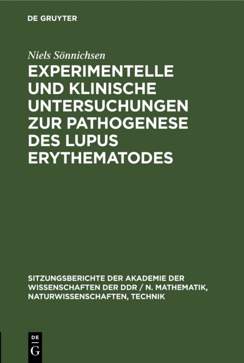 Cover image for book Experimentelle und klinische Untersuchungen zur Pathogenese des Lupus erythematodes