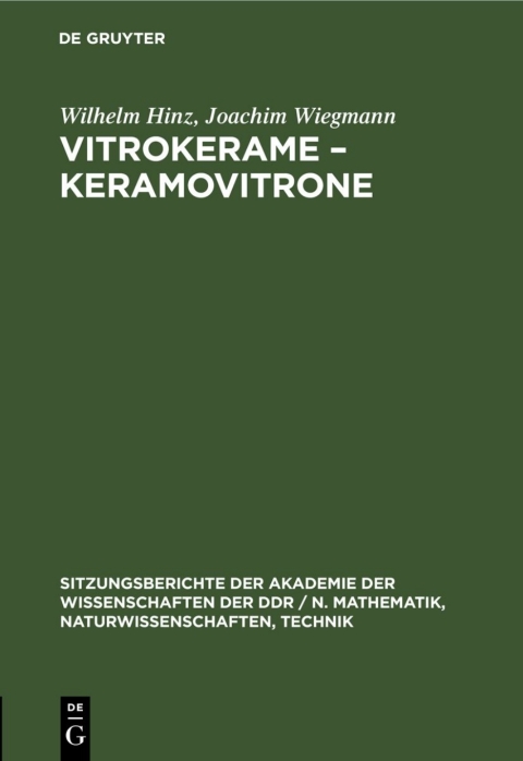Cover image for book Vitrokerame – Keramovitrone