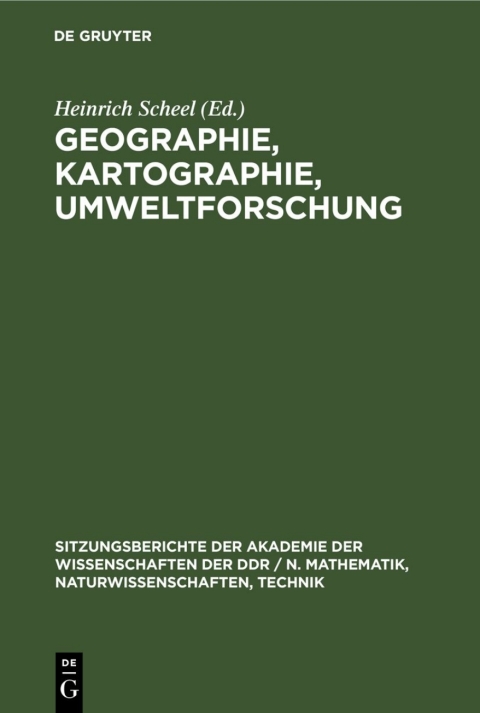 Cover image for book Geographie, Kartographie, Umweltforschung