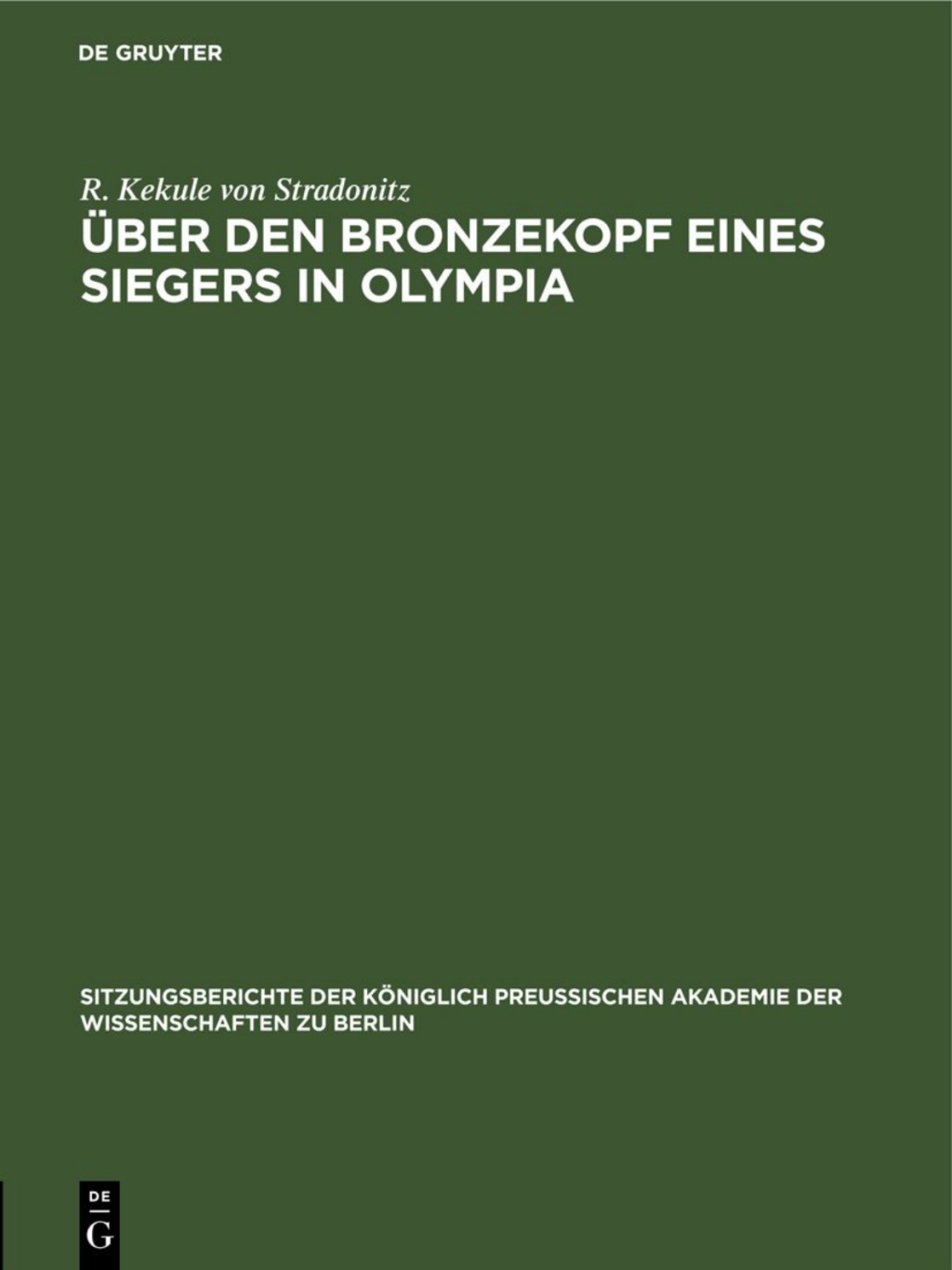 Page Fidelity Über den Bronzekopf eines Siegers in Olympia; $148.73