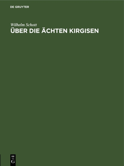 Cover image for book Über die Ächten Kirgisen