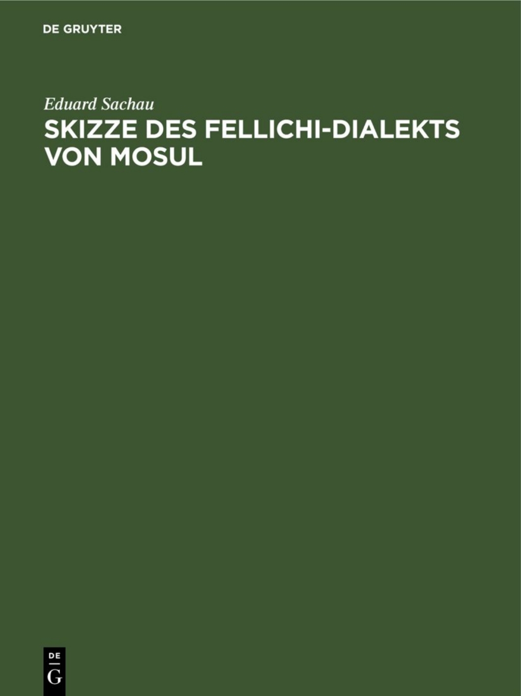 Page Fidelity Skizze des Fellichi-Dialekts von Mosul; $148.73