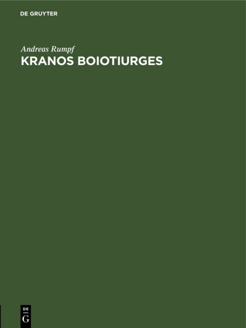 Cover image for book Kranos boiotiurges