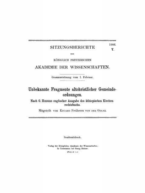 Cover image for book Unbekannte Fragmente altchristlicher Gemeindeordnungen
