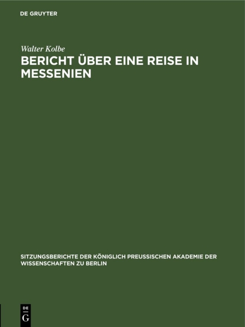 Cover image for book Bericht über eine Reise in Messenien