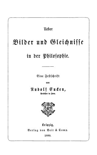 Ueber Bilder und Gleichnisse in der Philosophie