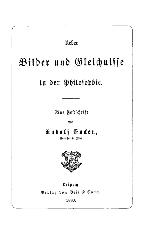 Cover image for book Ueber Bilder und Gleichnisse in der Philosophie